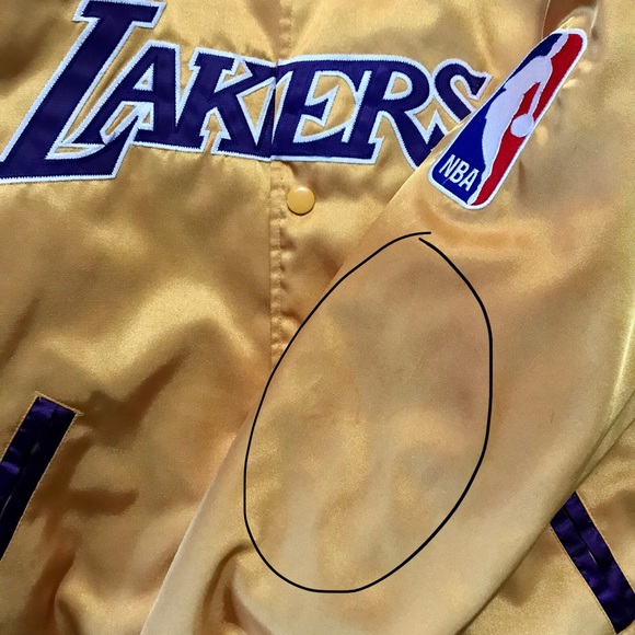Authentic Lakers Satin Gold Jacket - Picture 7 of 10